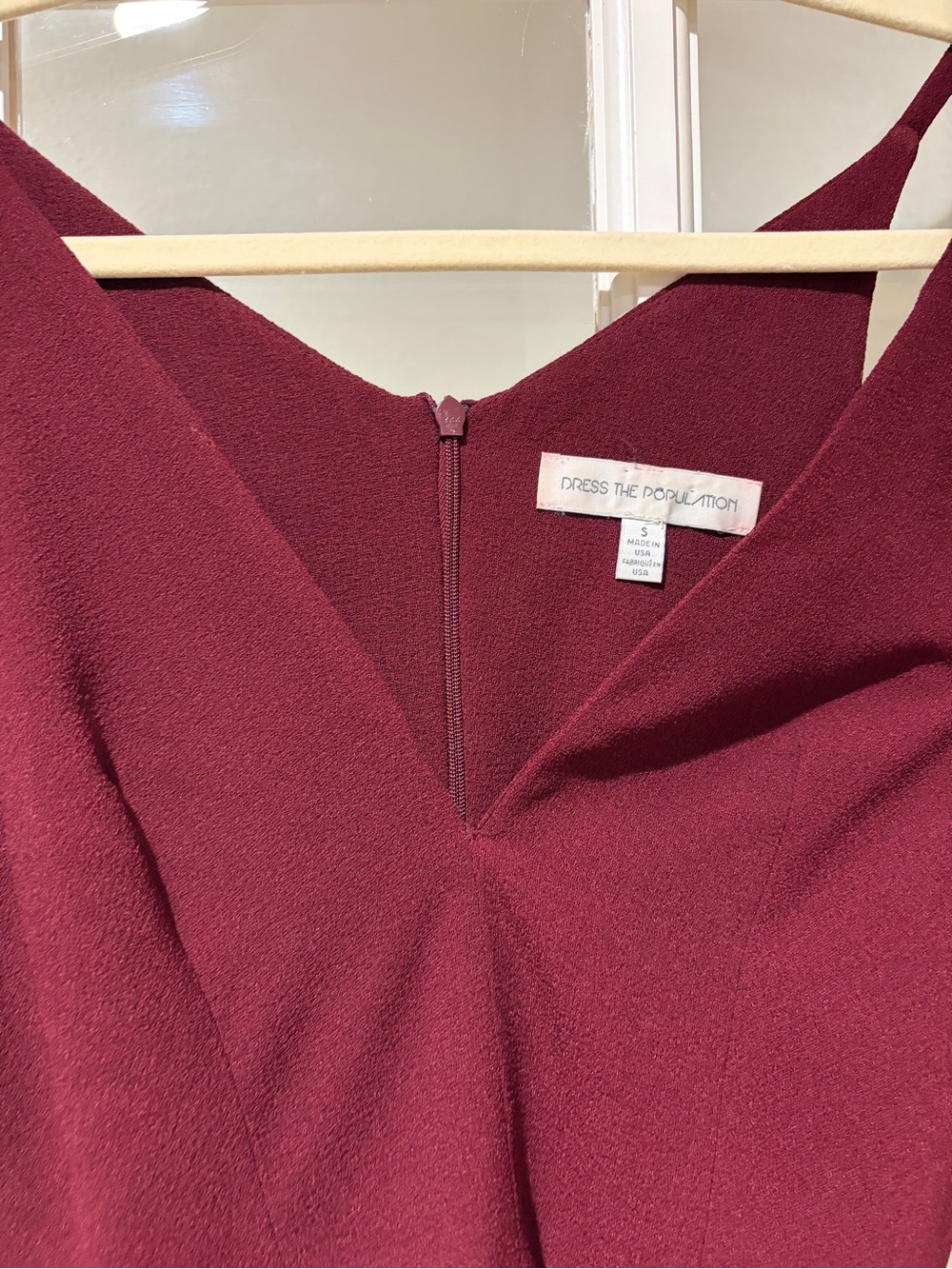 Dress the Population Burgundy Sleeveless V-Neck Maxi Dress - Picture 2 of 3